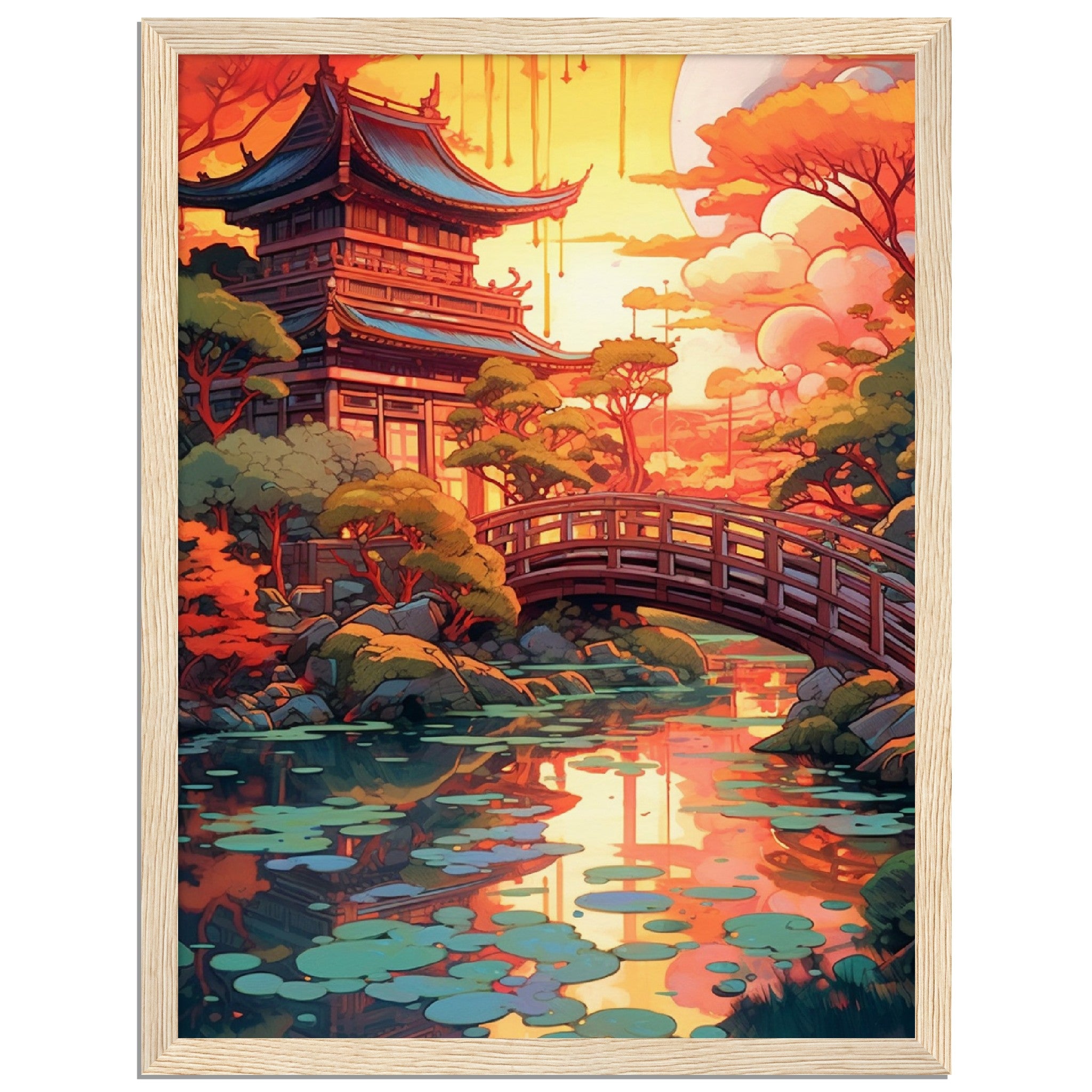 Water colour Chinese Classical Gardens - immersiarts