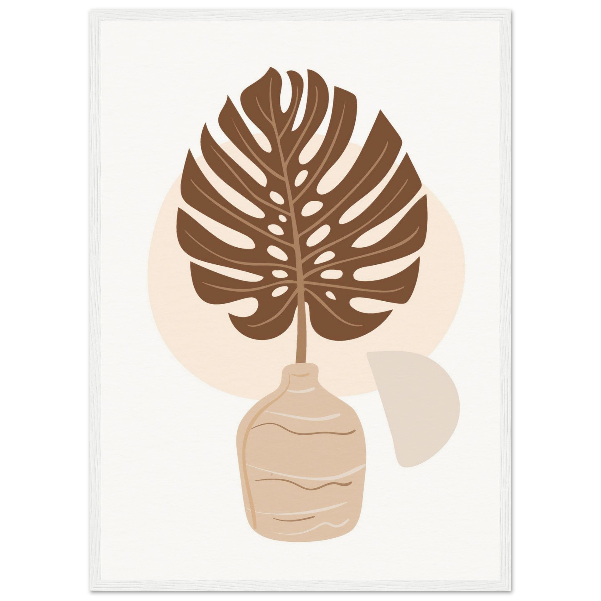 Boho Monstera Leaf with pot