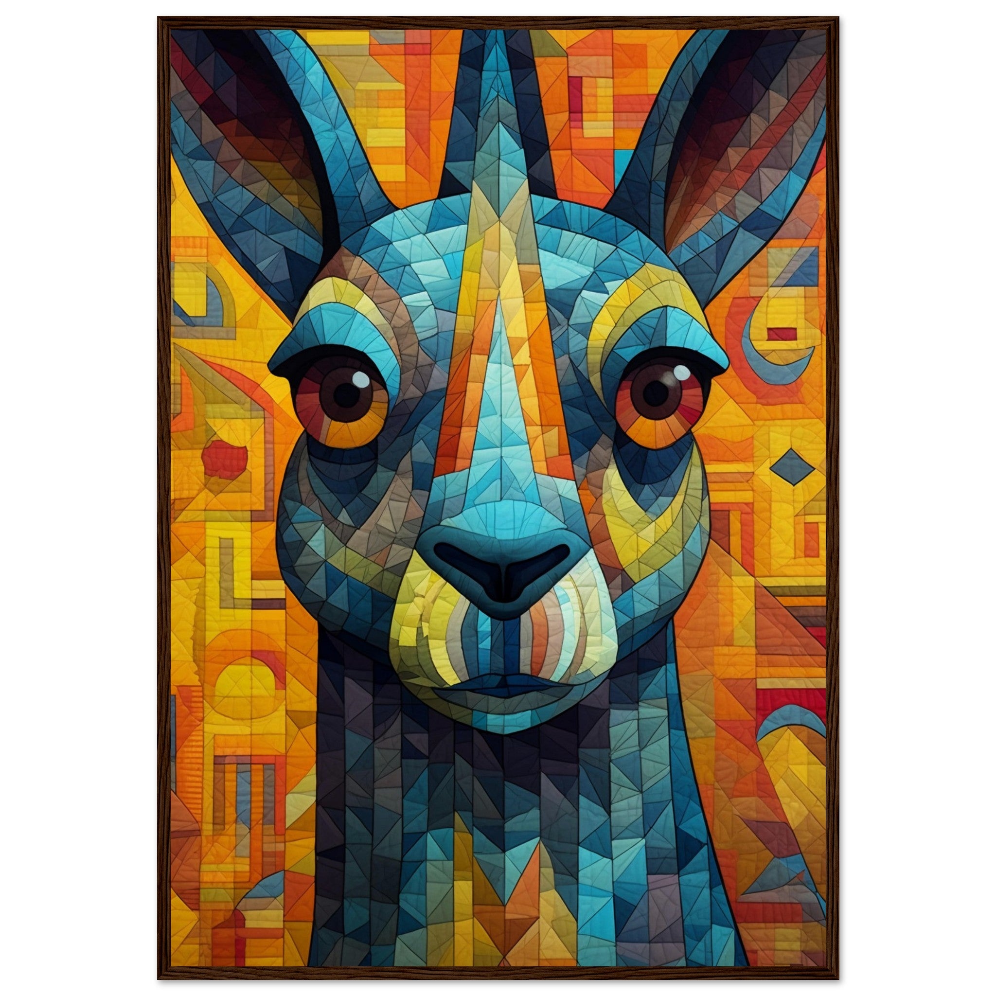 Geometric kangaroo face with neck - immersiarts
