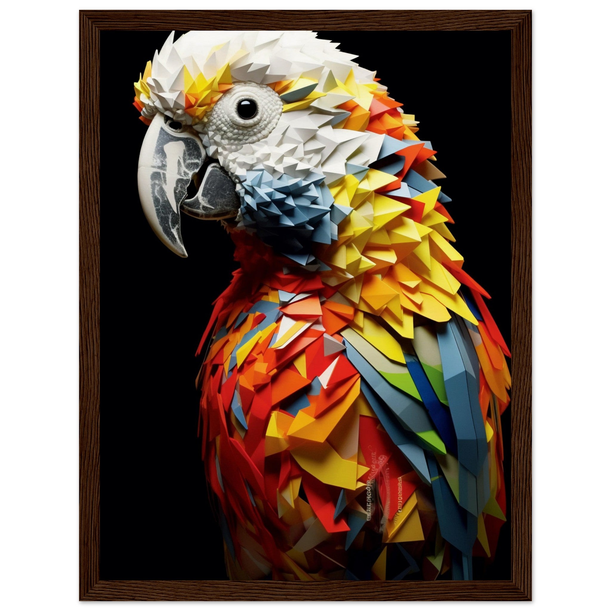 Macro Geometric colorful parrot - immersiarts