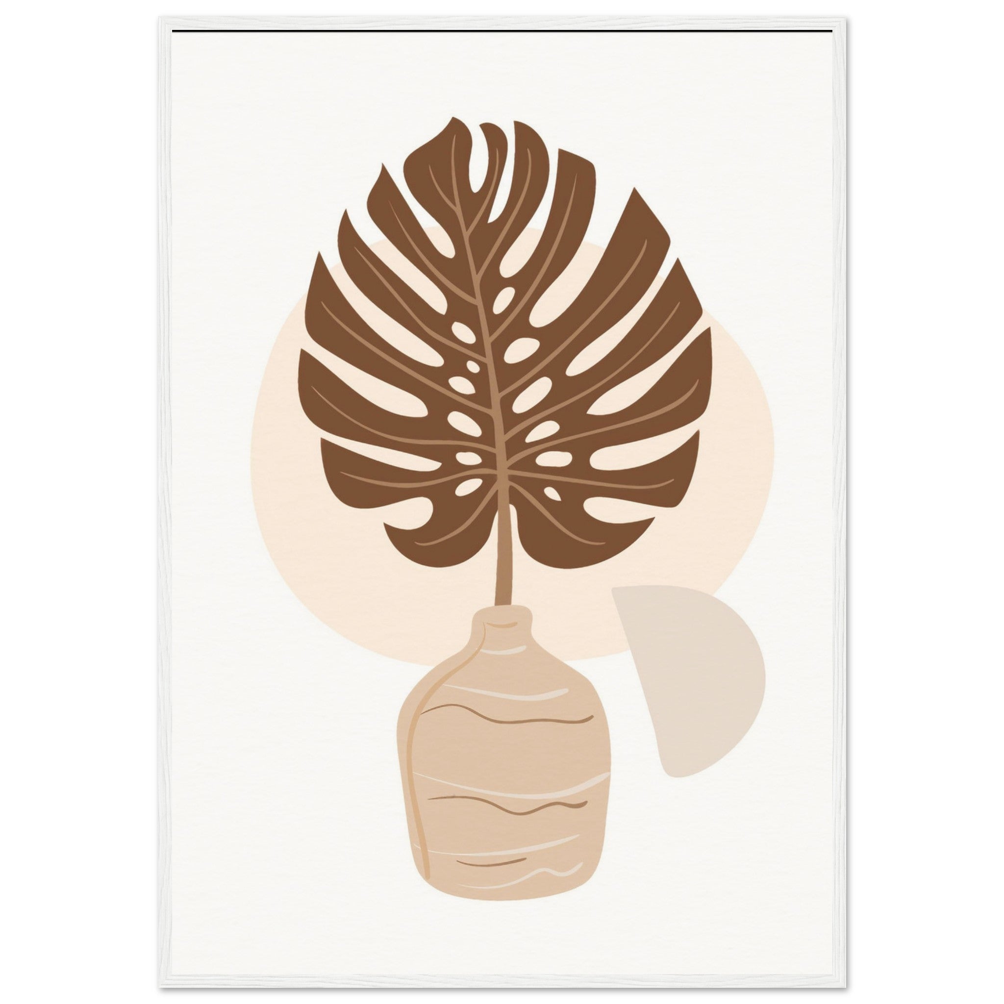 Boho Monstera Leaf with pot