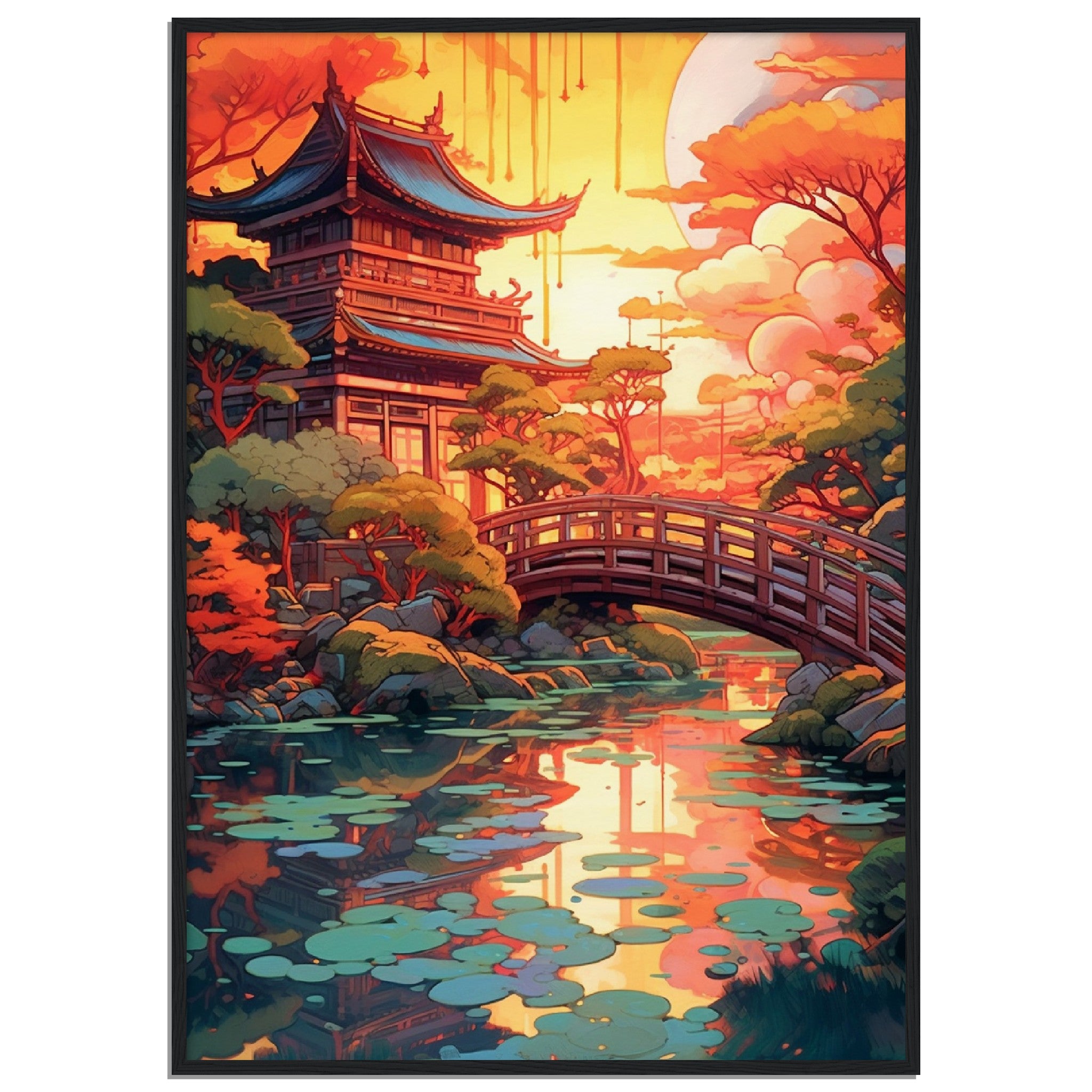 Water colour Chinese Classical Gardens - immersiarts