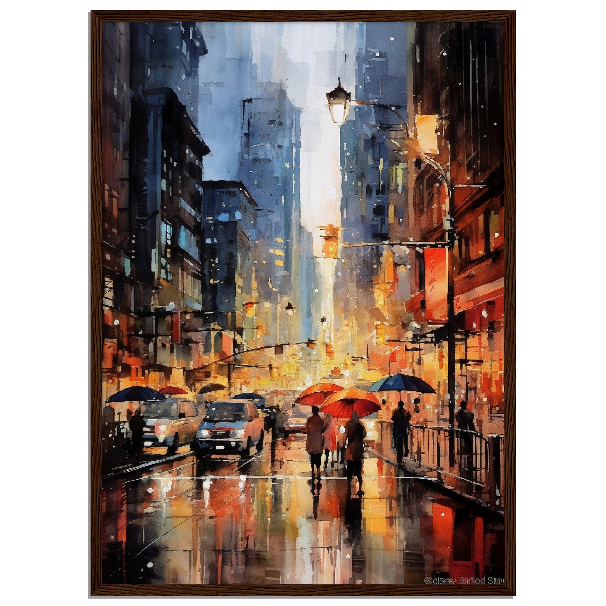 Water Colour Lively Cityscape - immersiarts