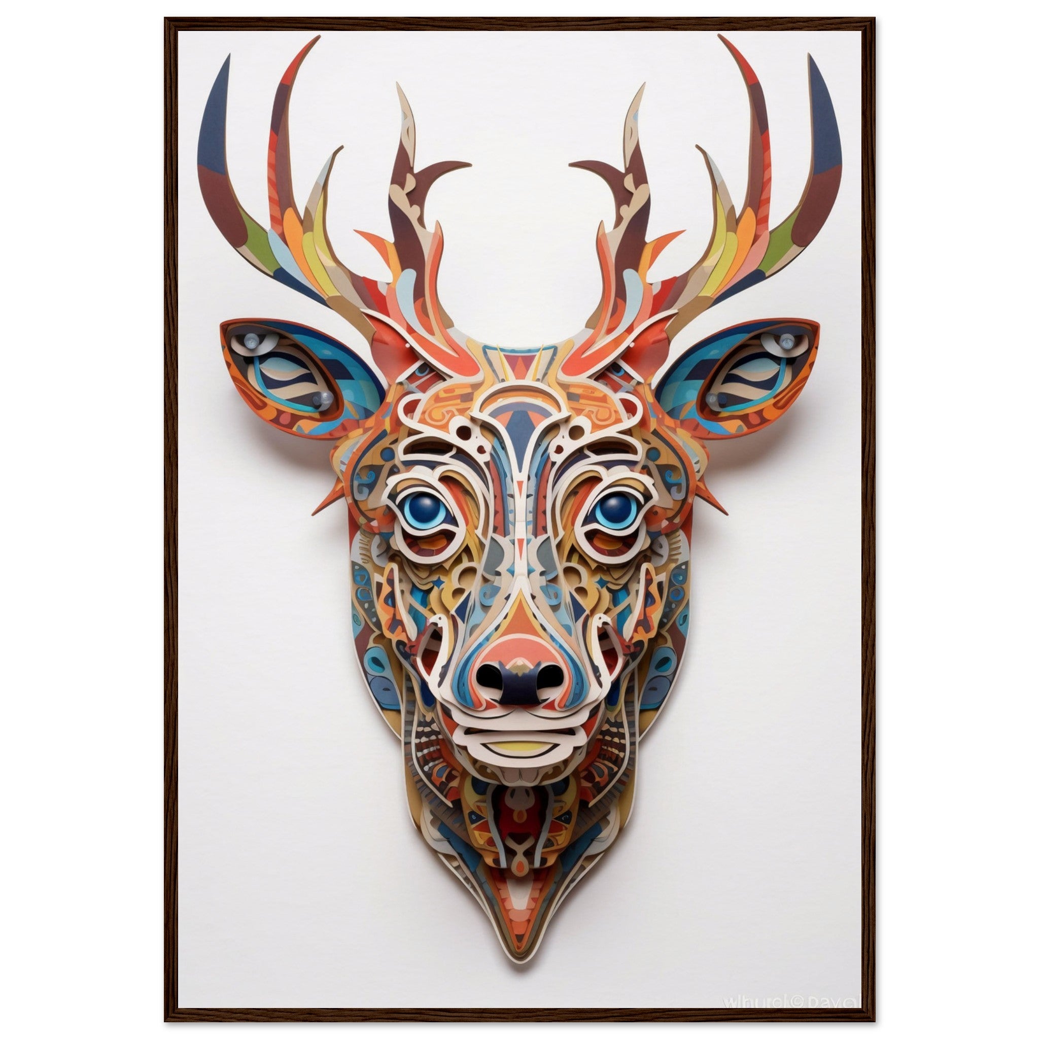 Macro Geometric deer face - immersiarts