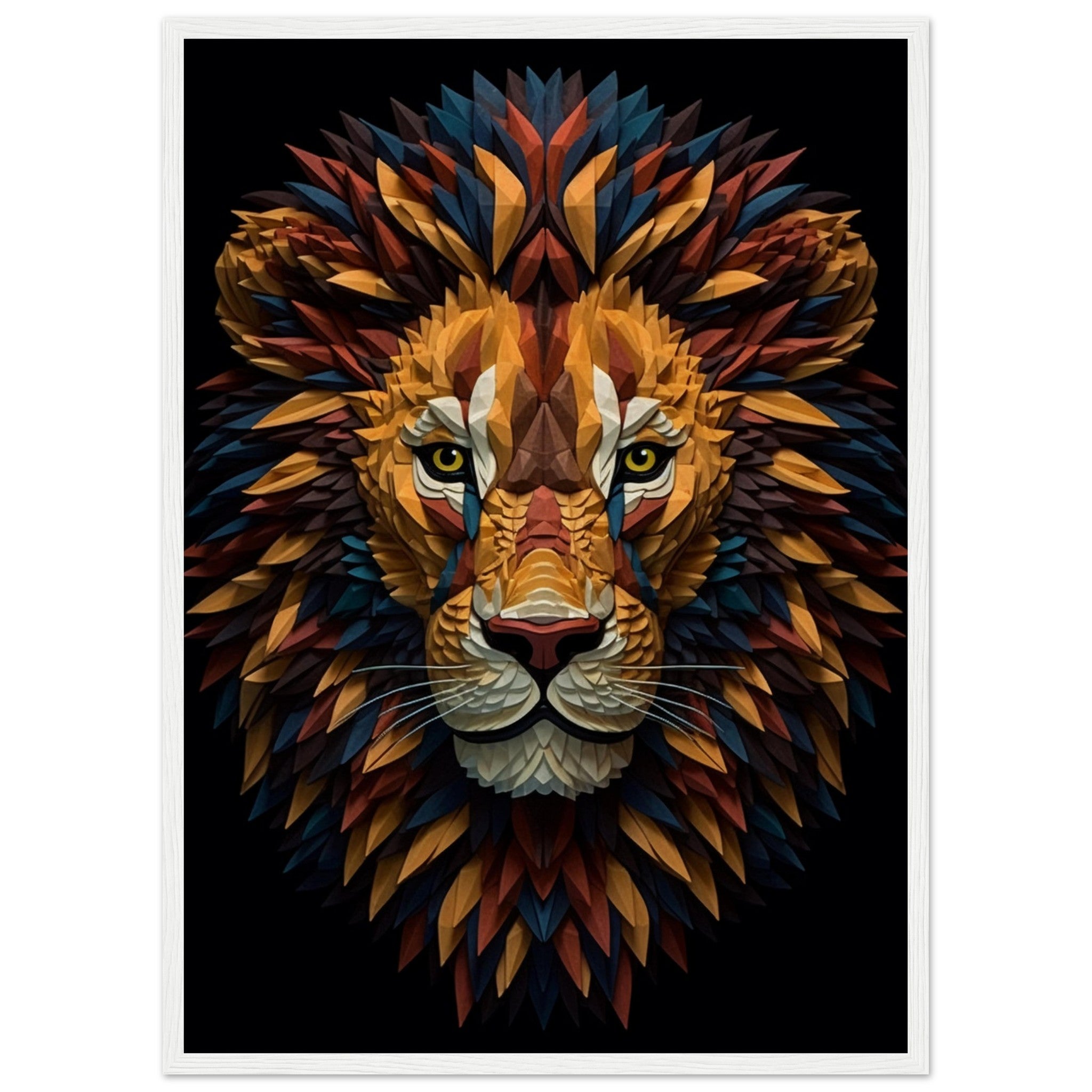 Geometric lion face - immersiarts
