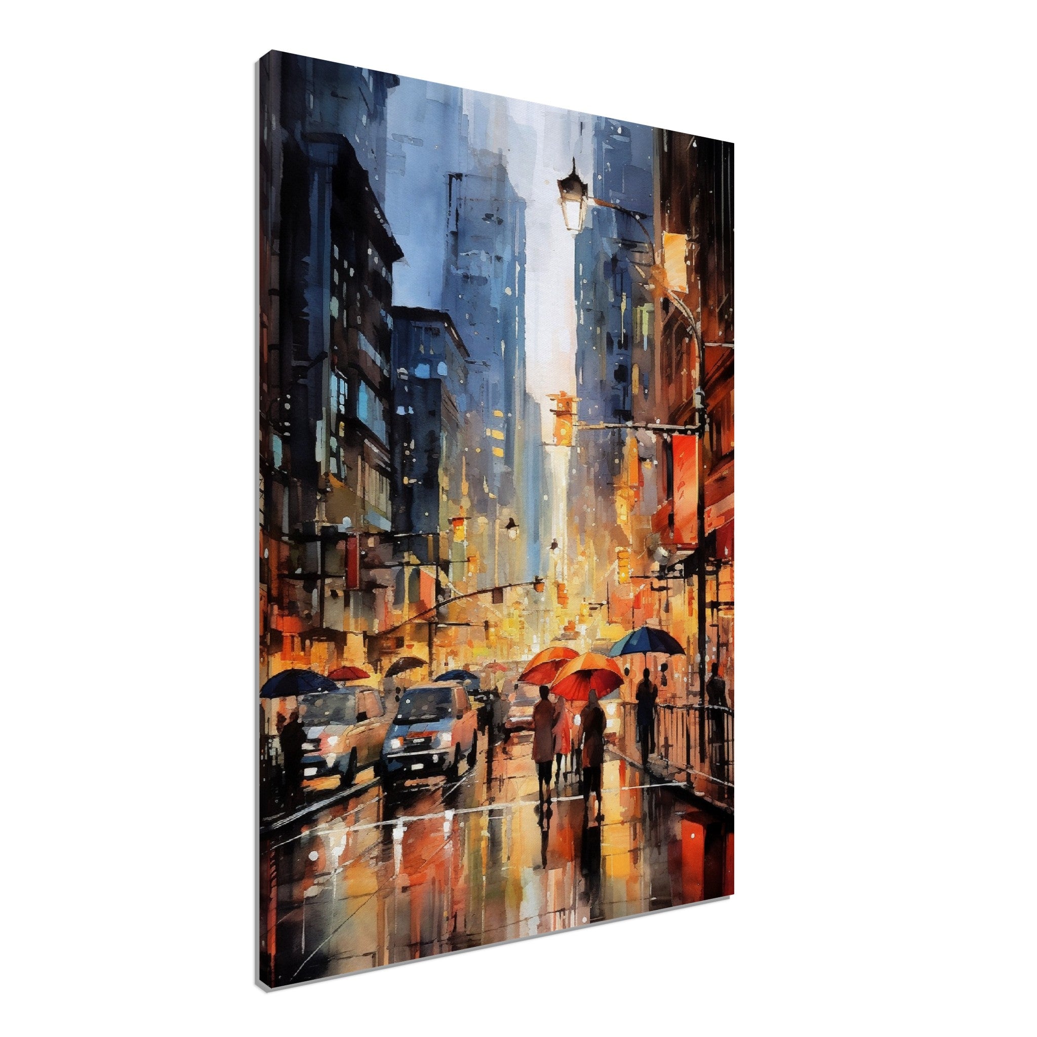 Water Colour Lively Cityscape - immersiarts