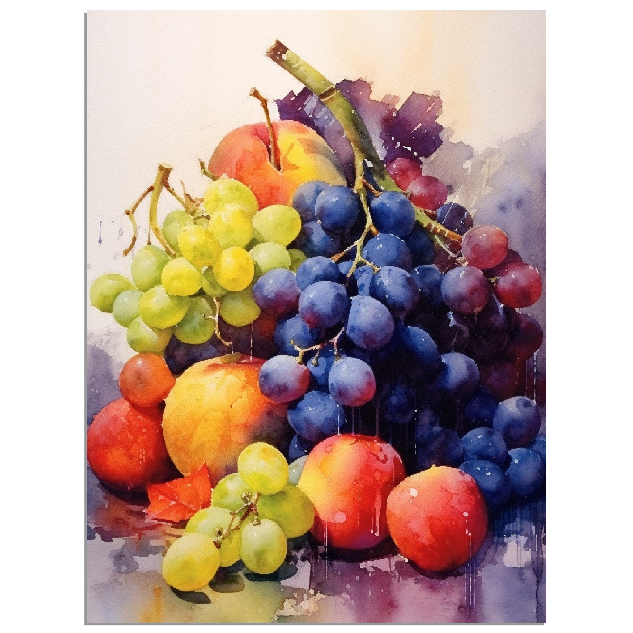 Water Colour Collection Of Colourful Fruits - immersiarts