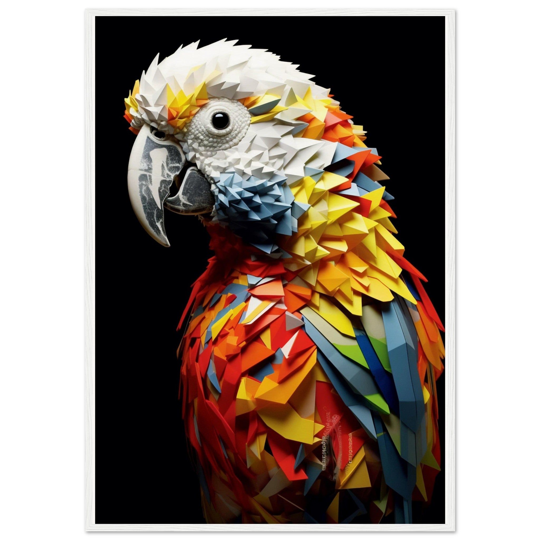 Macro Geometric colorful parrot - immersiarts