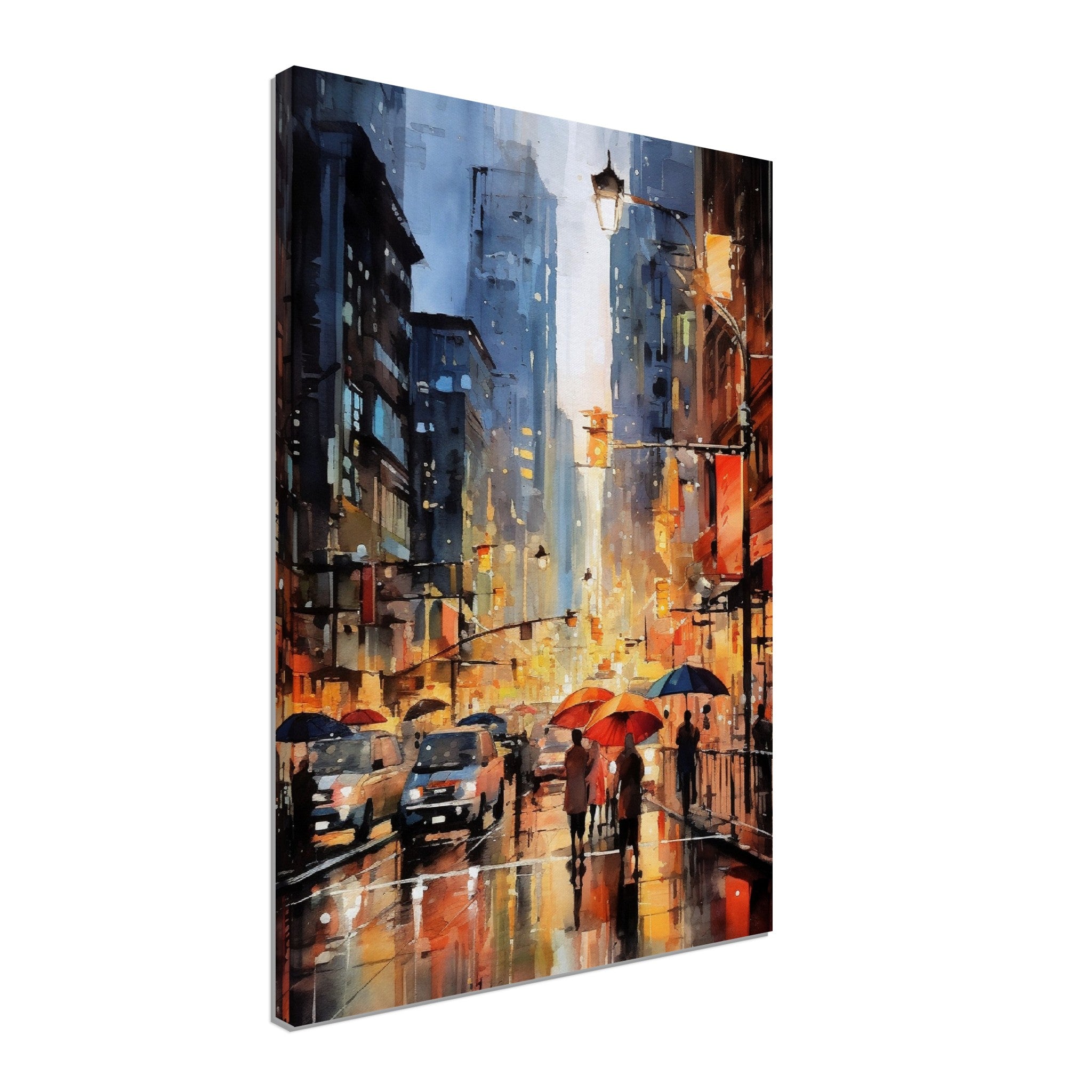 Water Colour Lively Cityscape - immersiarts