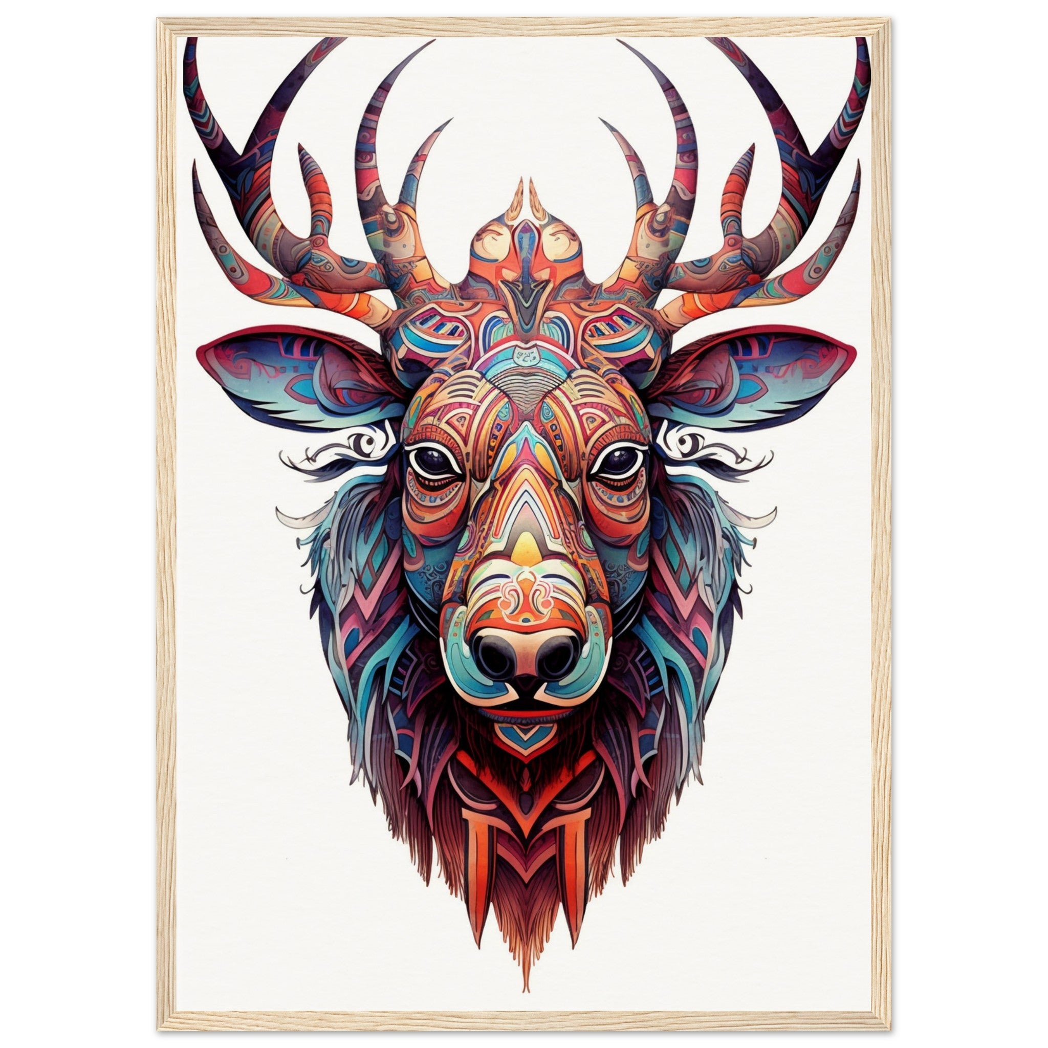 Macro Geometric moose face - immersiarts