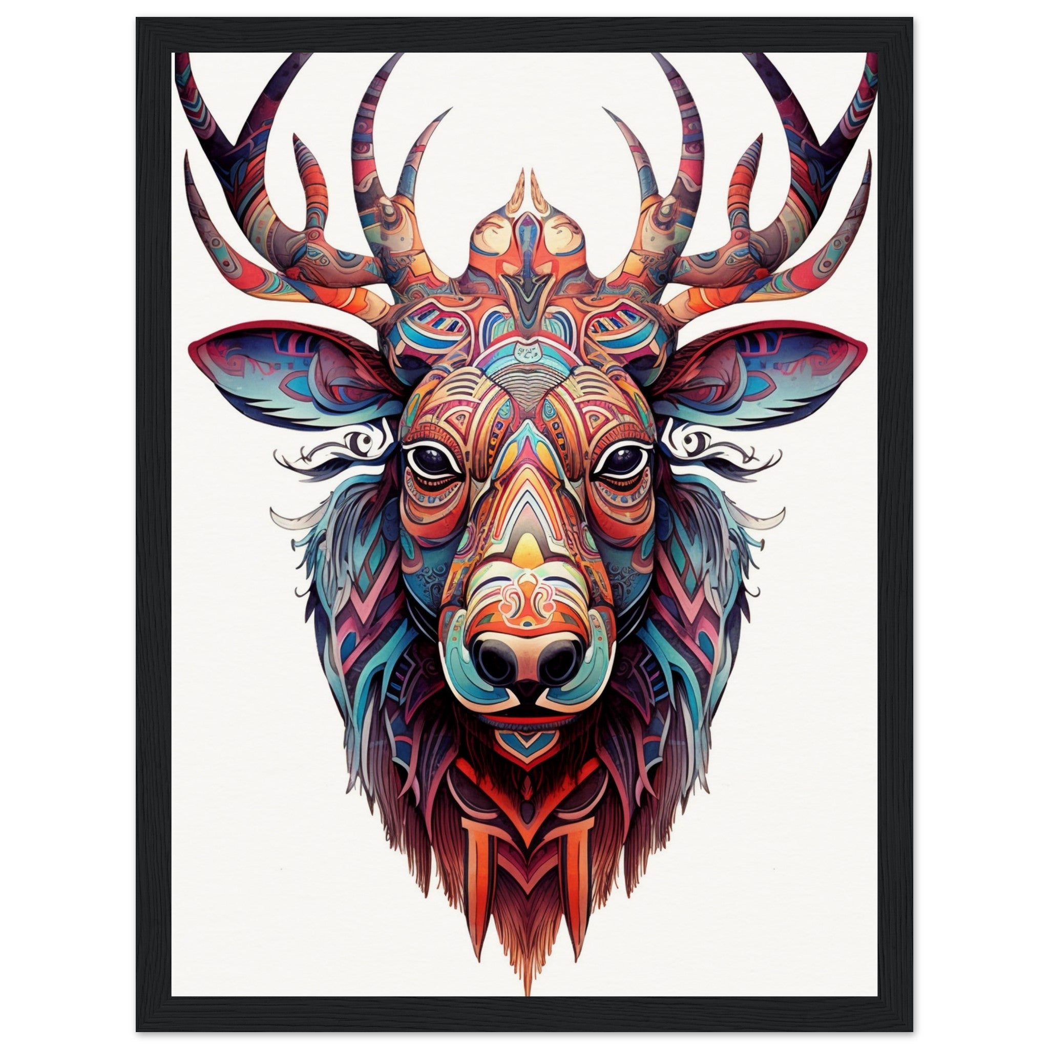 Macro Geometric moose face - immersiarts