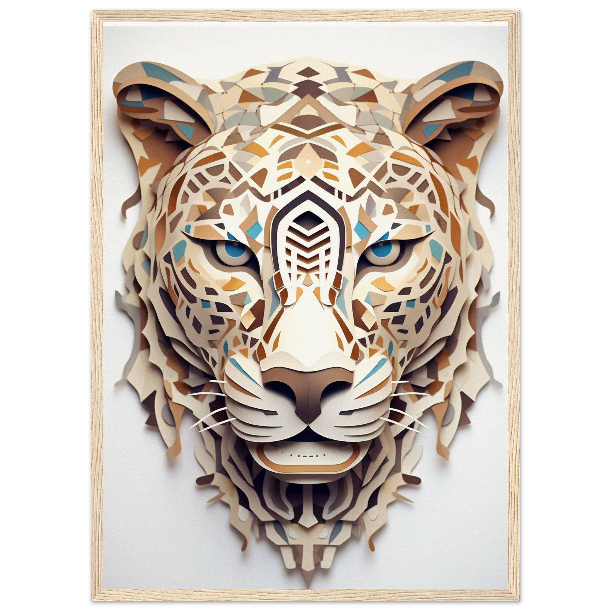 Geometric jaguar face close up - immersiarts