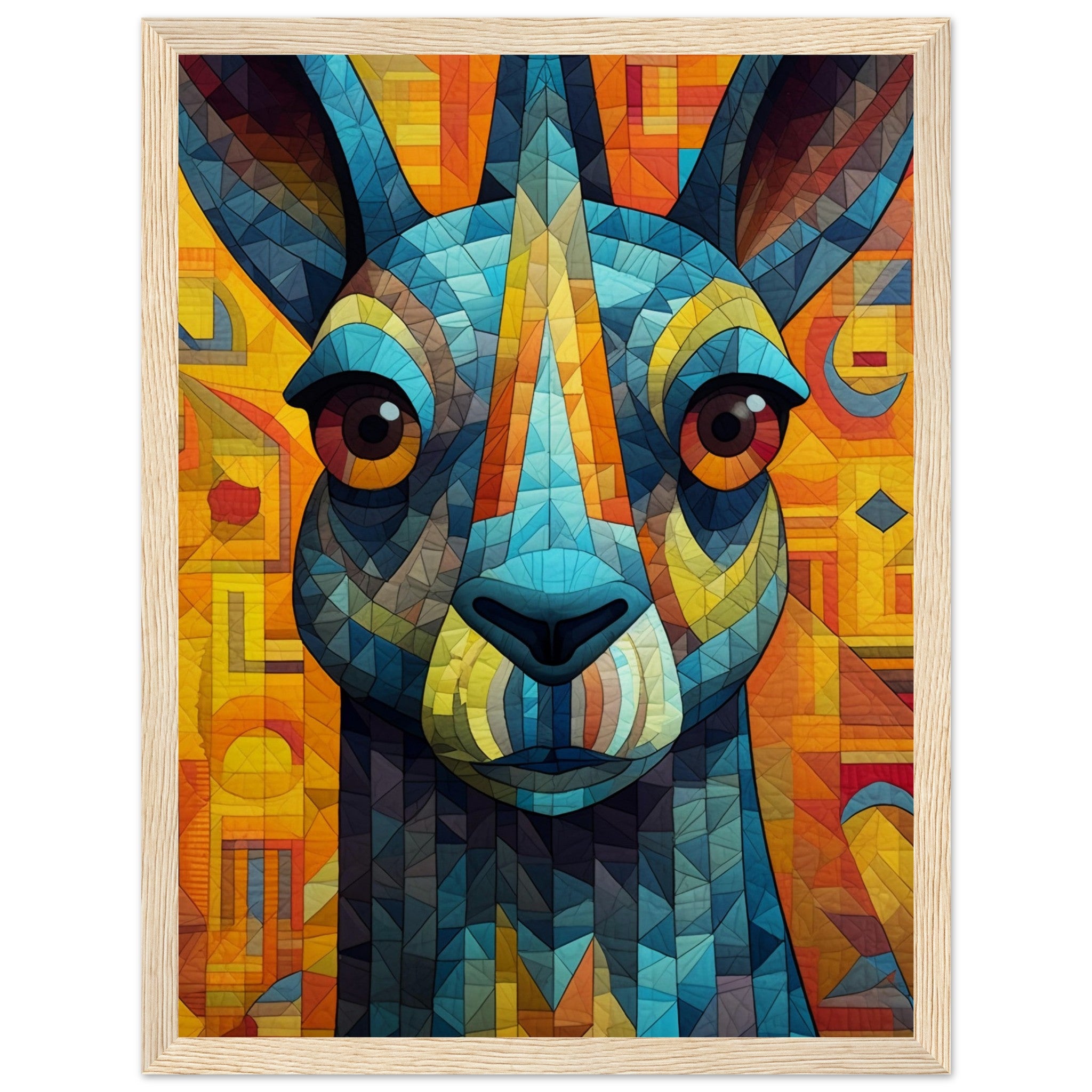 Geometric kangaroo face with neck - immersiarts