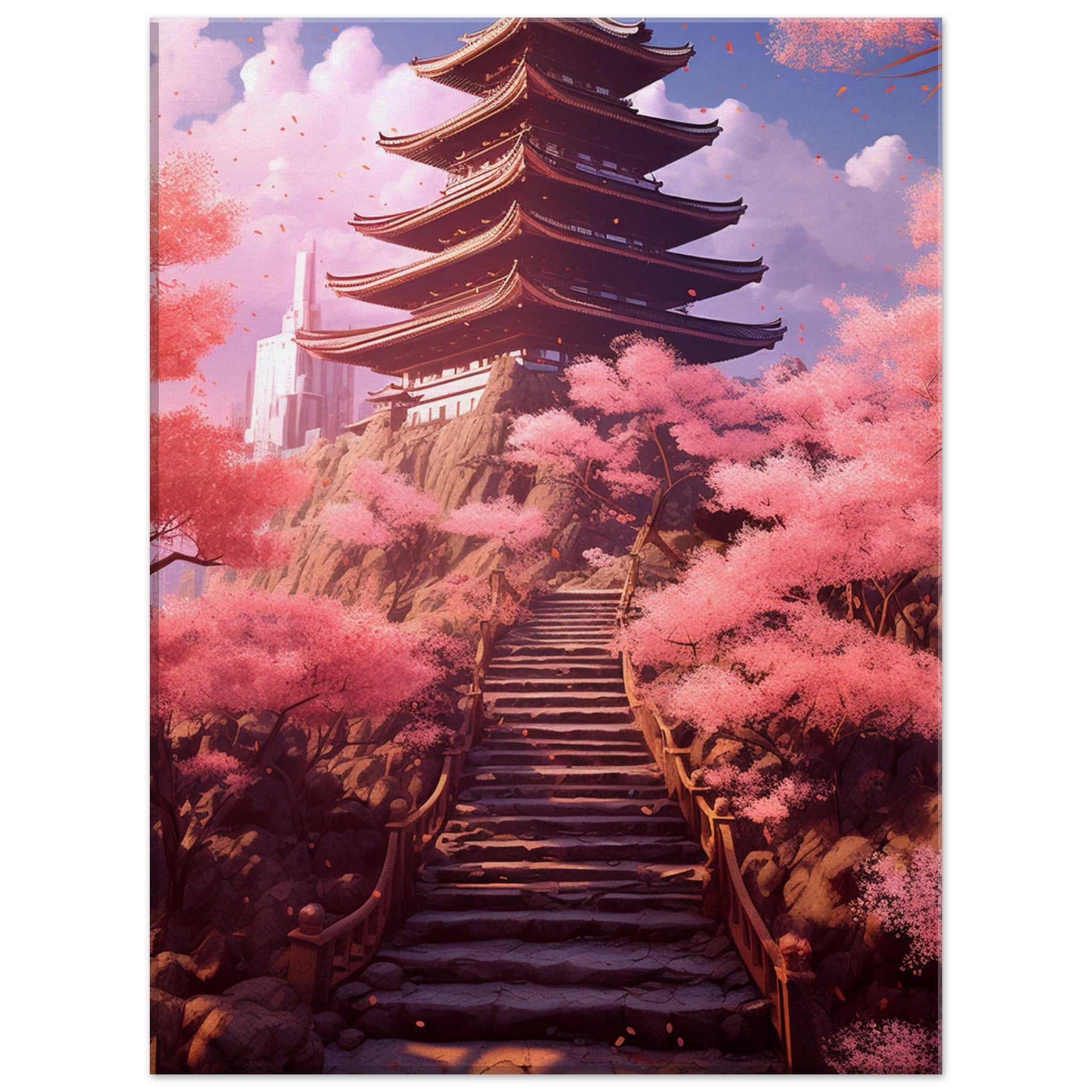 Stairs to a Japanese temple - immersiarts