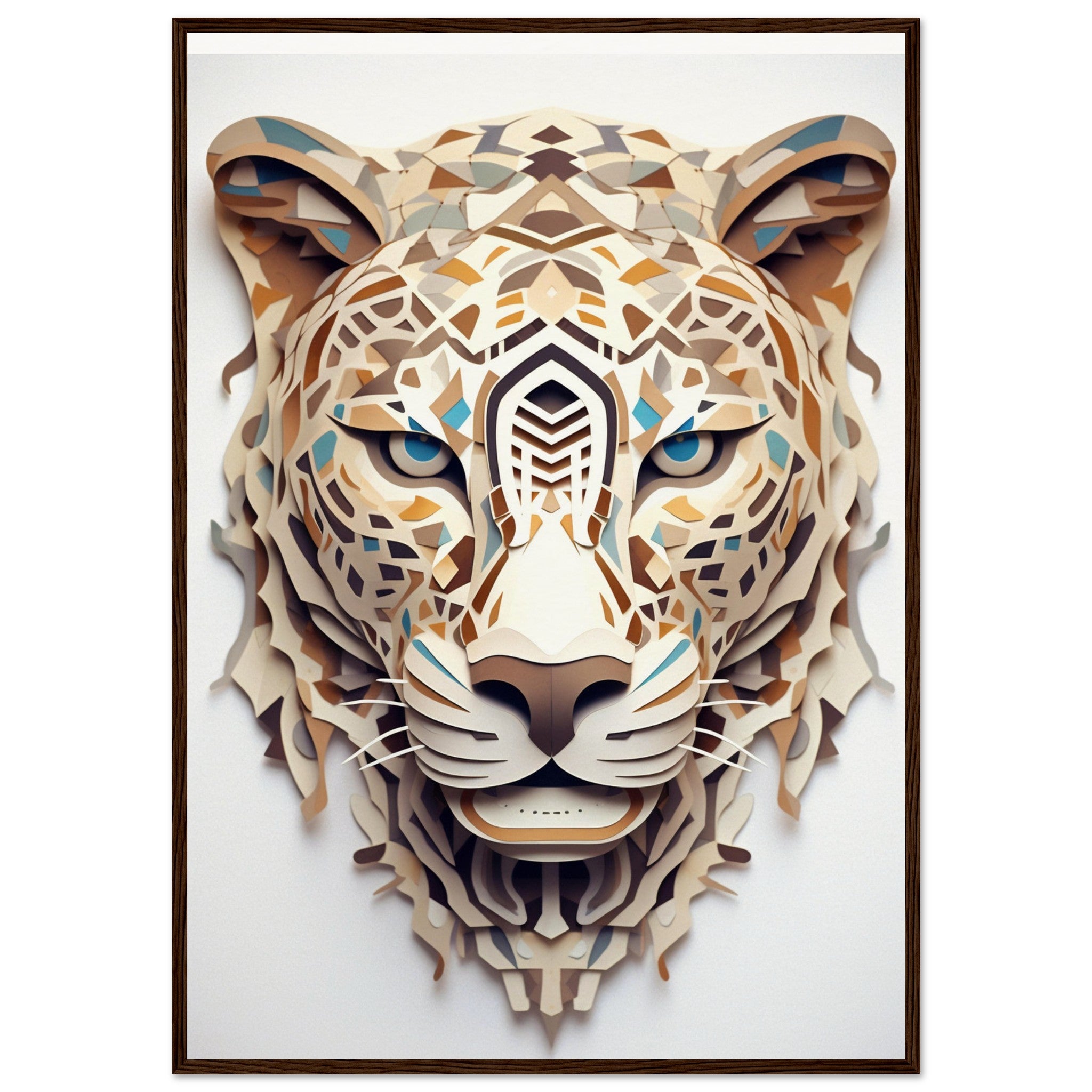 Geometric jaguar face close up - immersiarts