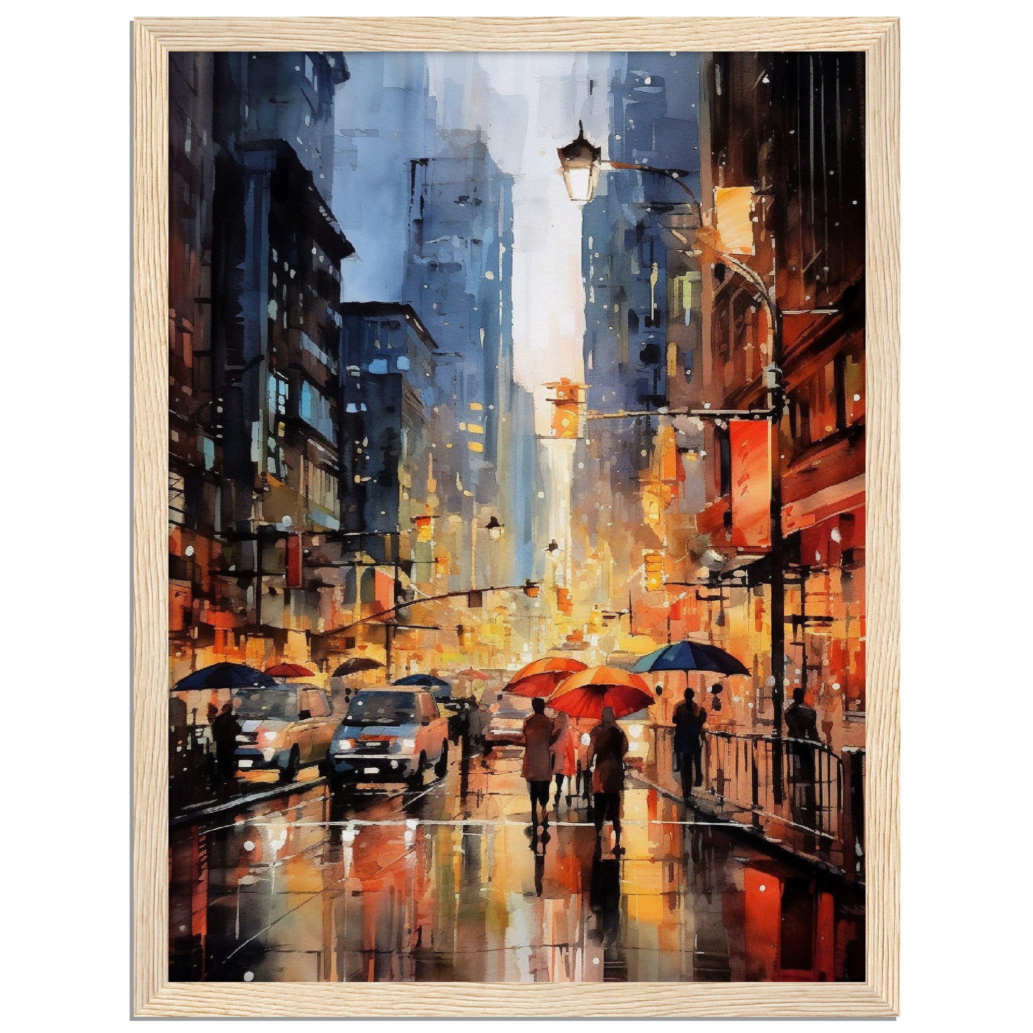 Water Colour Lively Cityscape - immersiarts