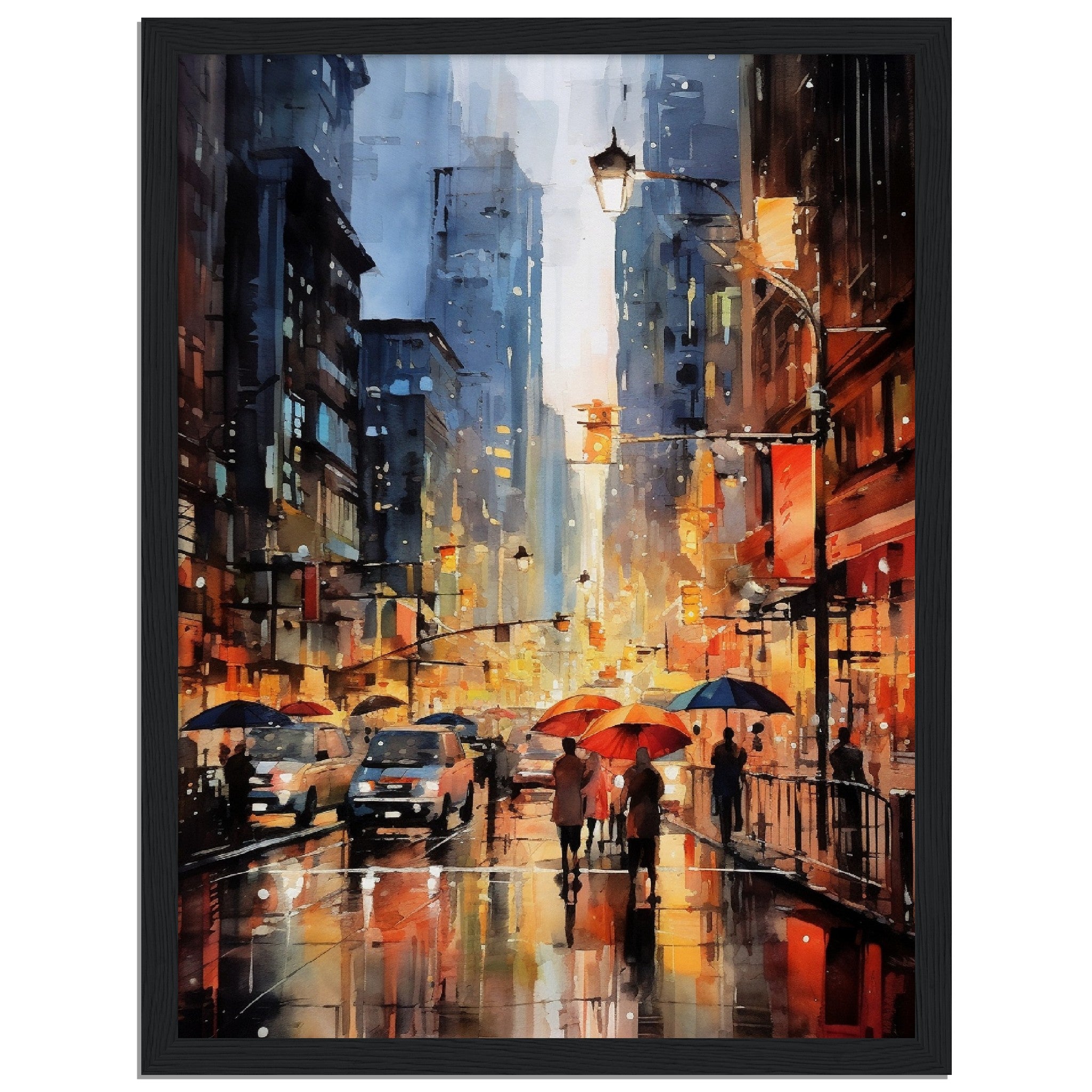 Water Colour Lively Cityscape - immersiarts