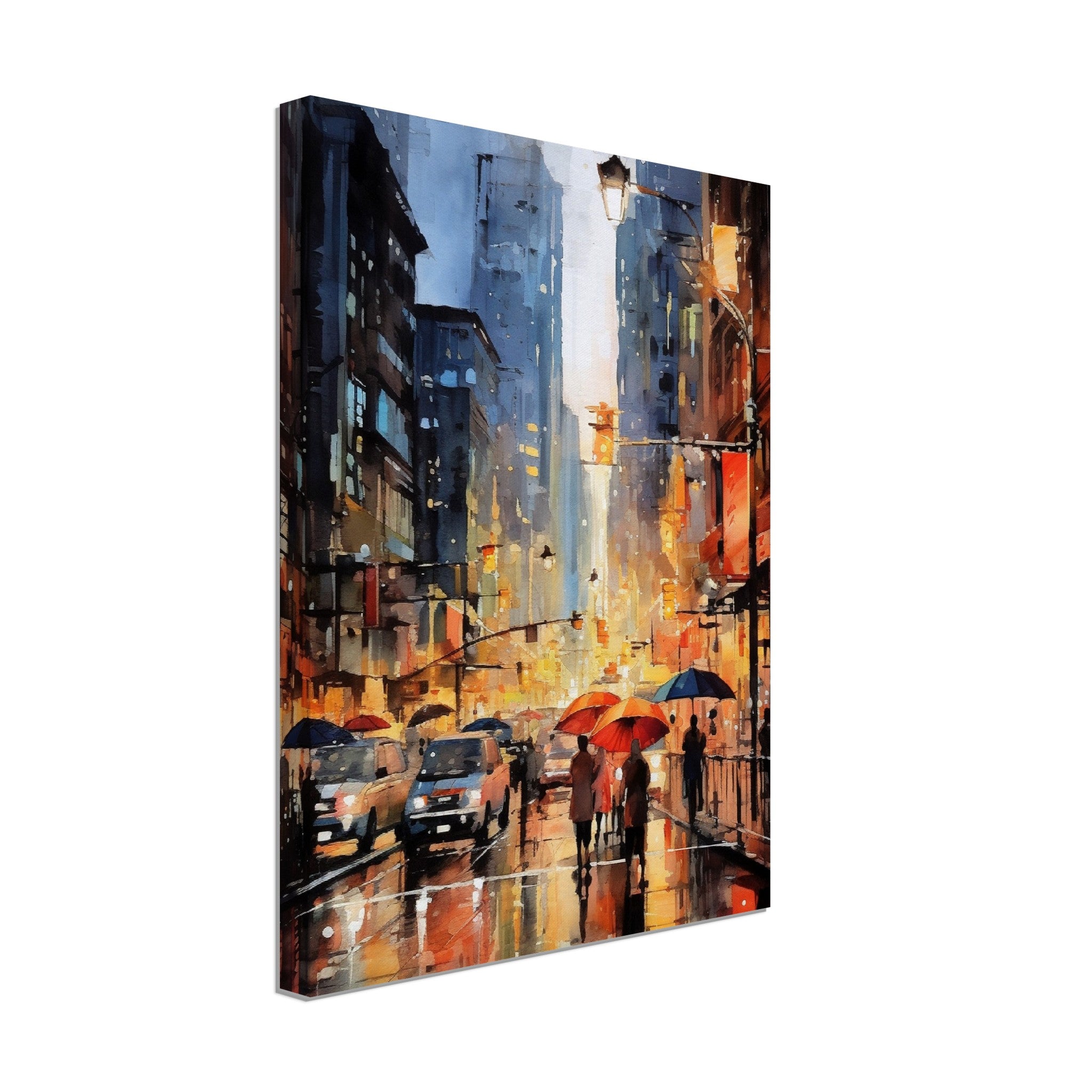 Water Colour Lively Cityscape - immersiarts