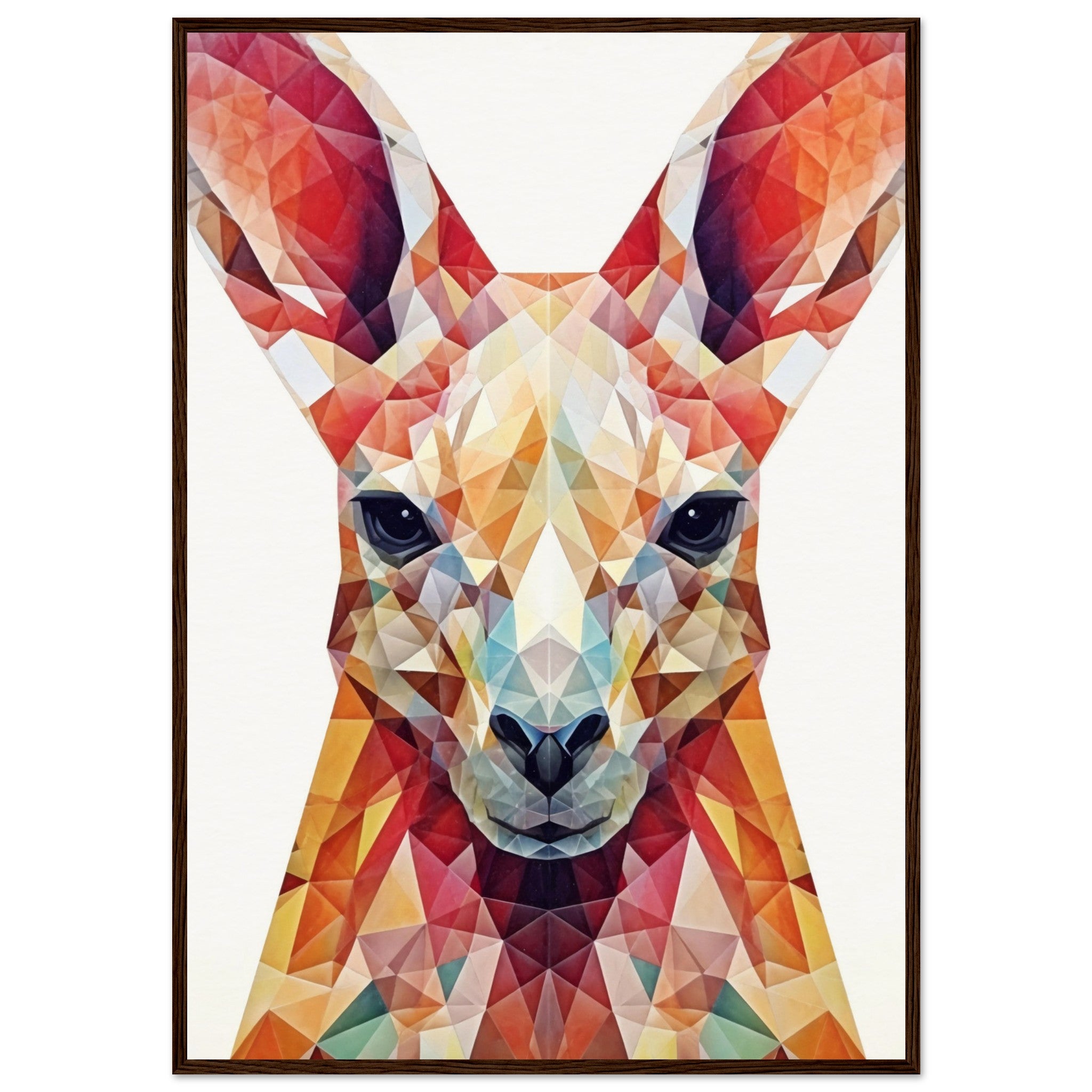 Macro Geometric kangaroo face - immersiarts
