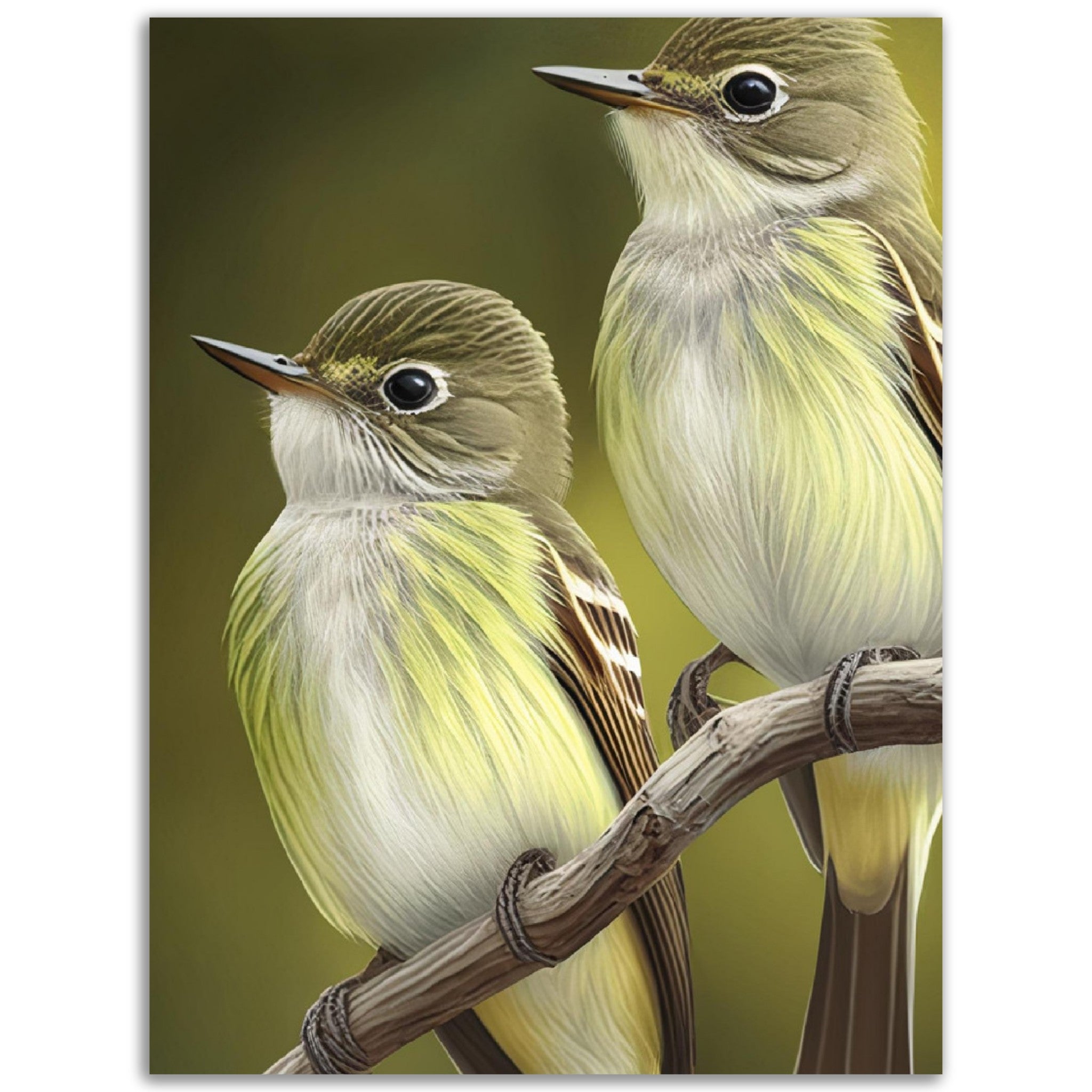 Two Acadian Flycatcher On Canvas - immersiarts