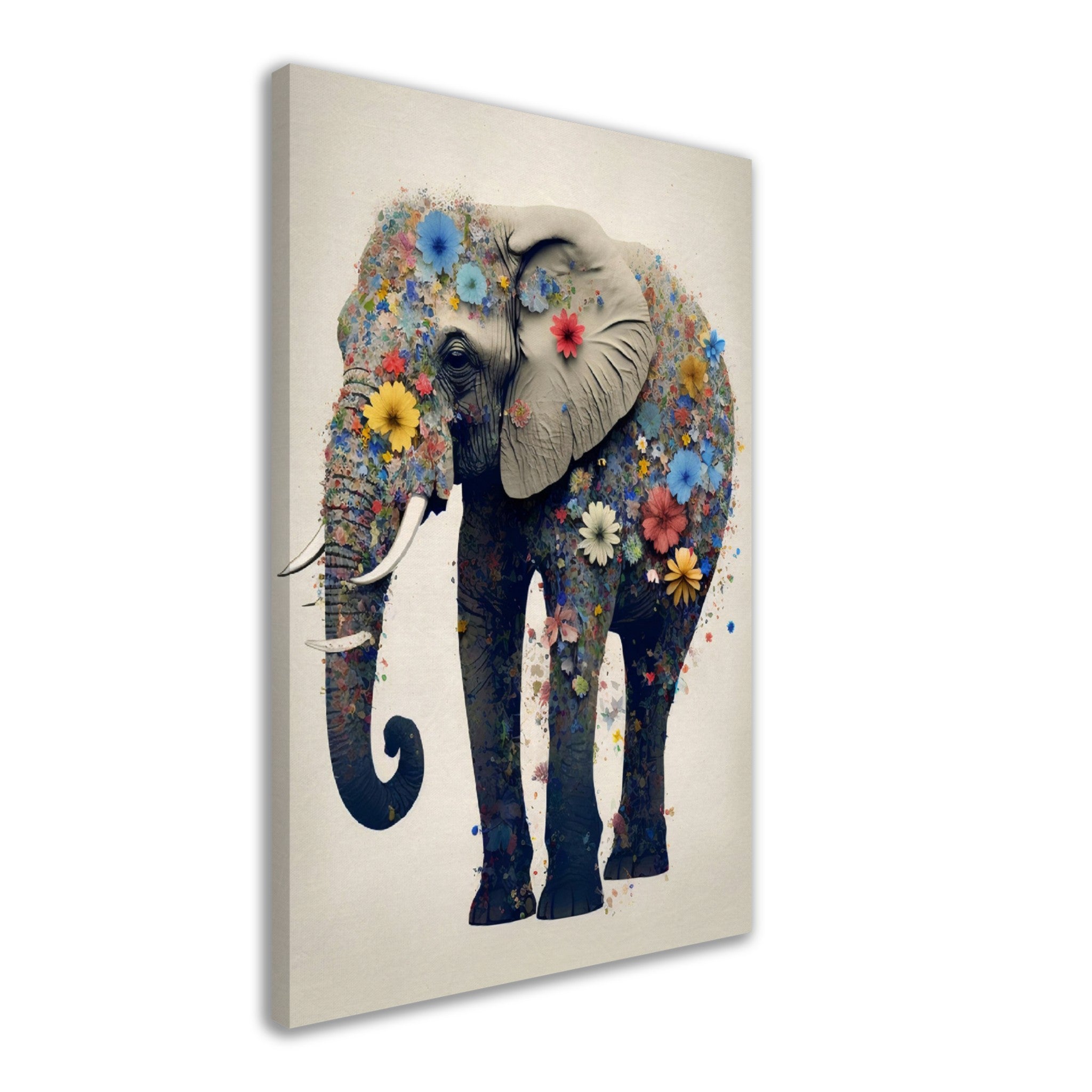 Abstract Floral Elephant - immersiarts