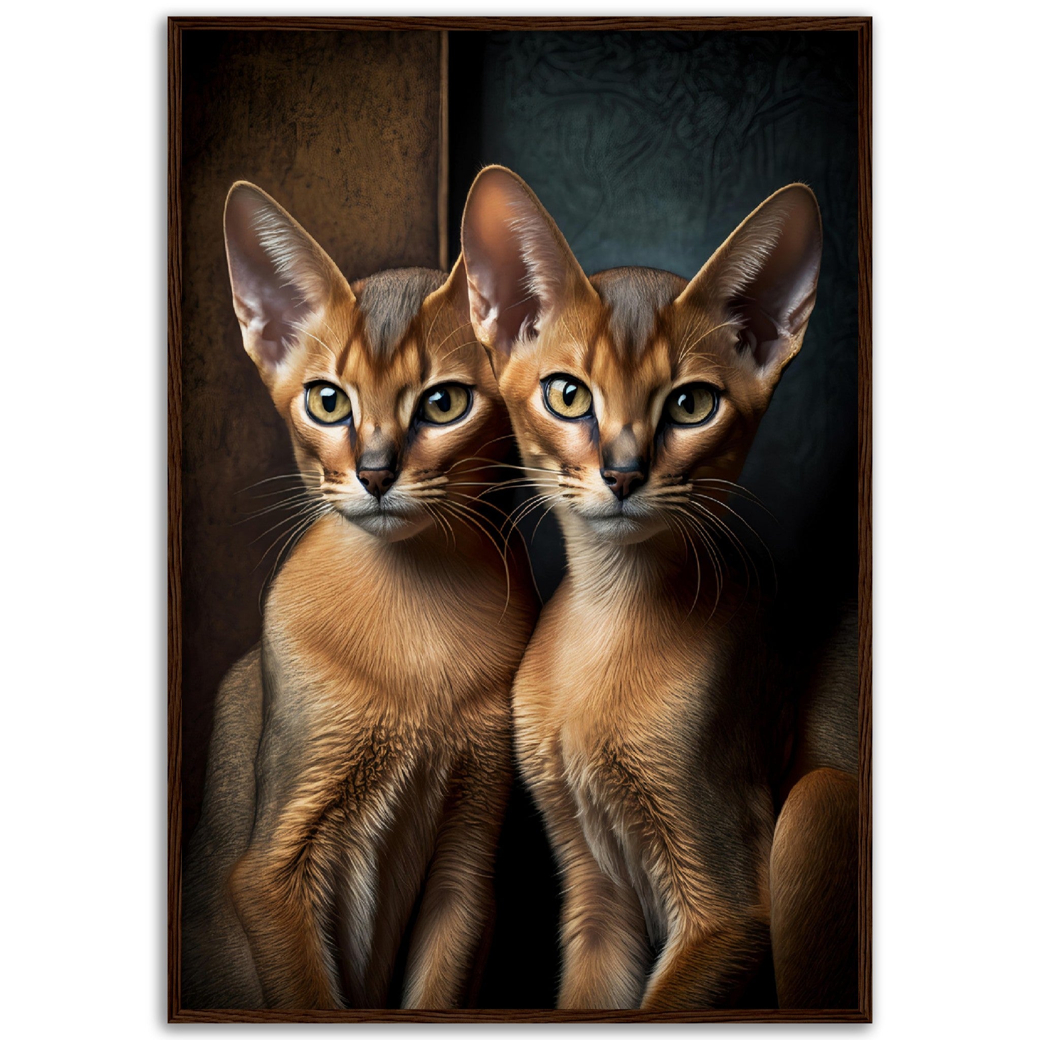 Two Abyssinian Cats - immersiarts