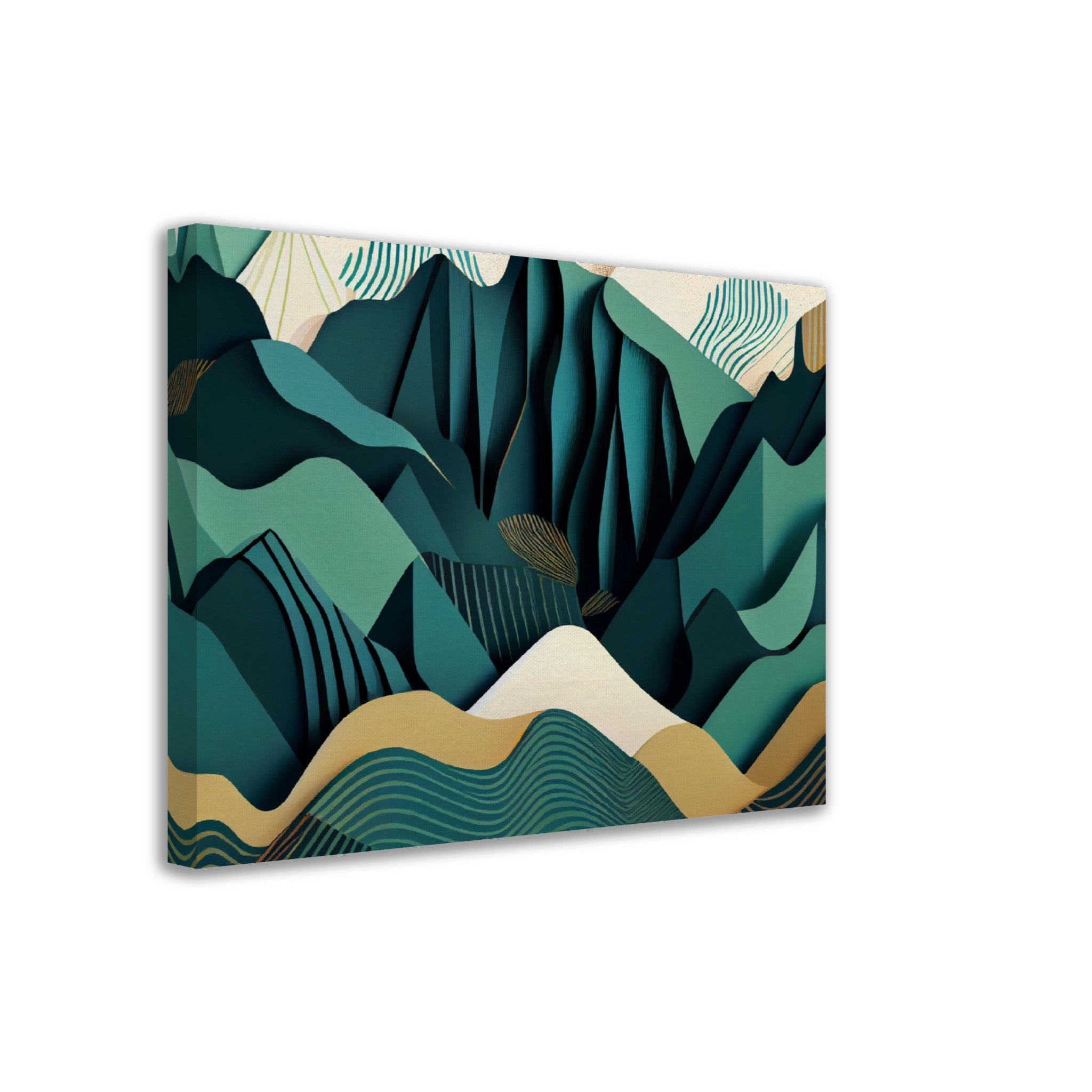 Minimalist Landscape Green Honeycomb Hills - immersiarts