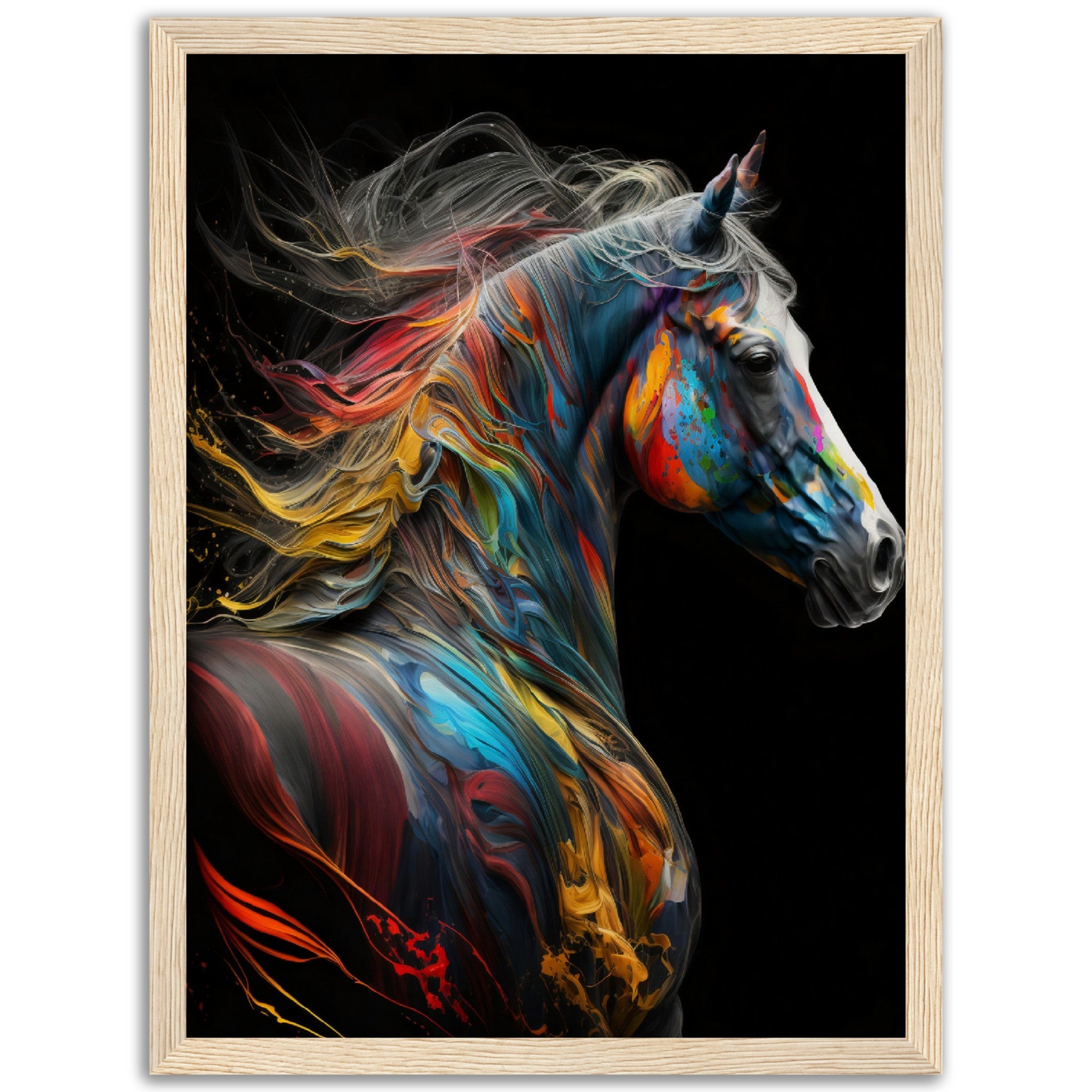 Abstract Rainbow Stallion - immersiarts