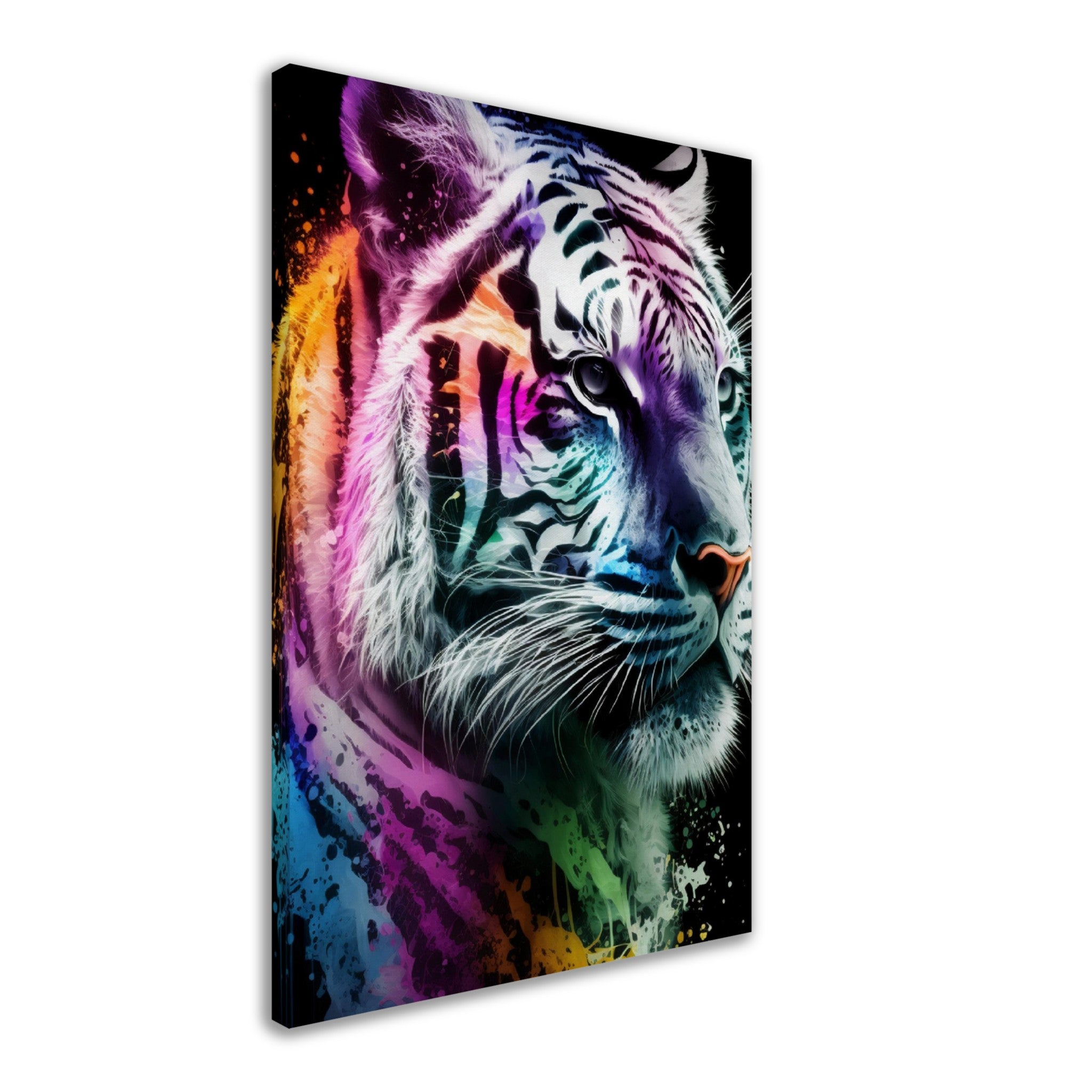 Abstract Rainbow Snow Tiger - immersiarts