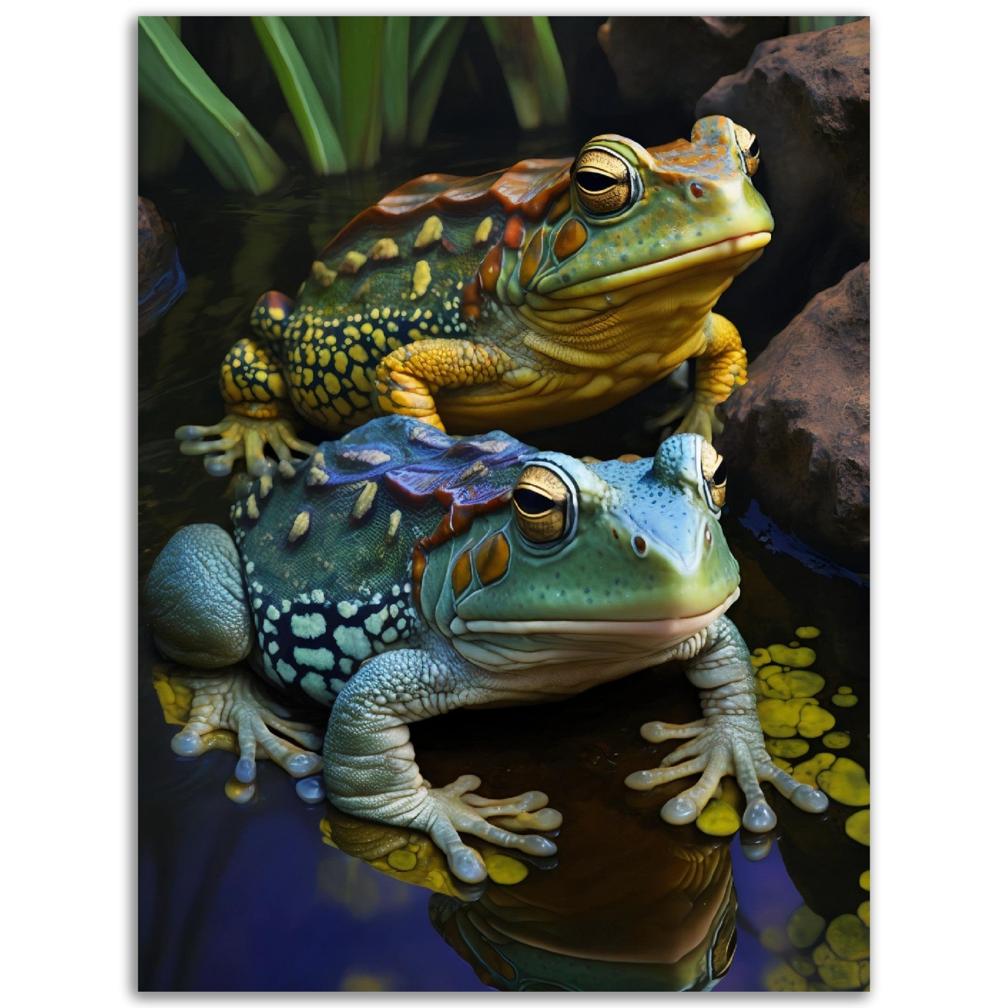Two African Bullfrogs - immersiarts