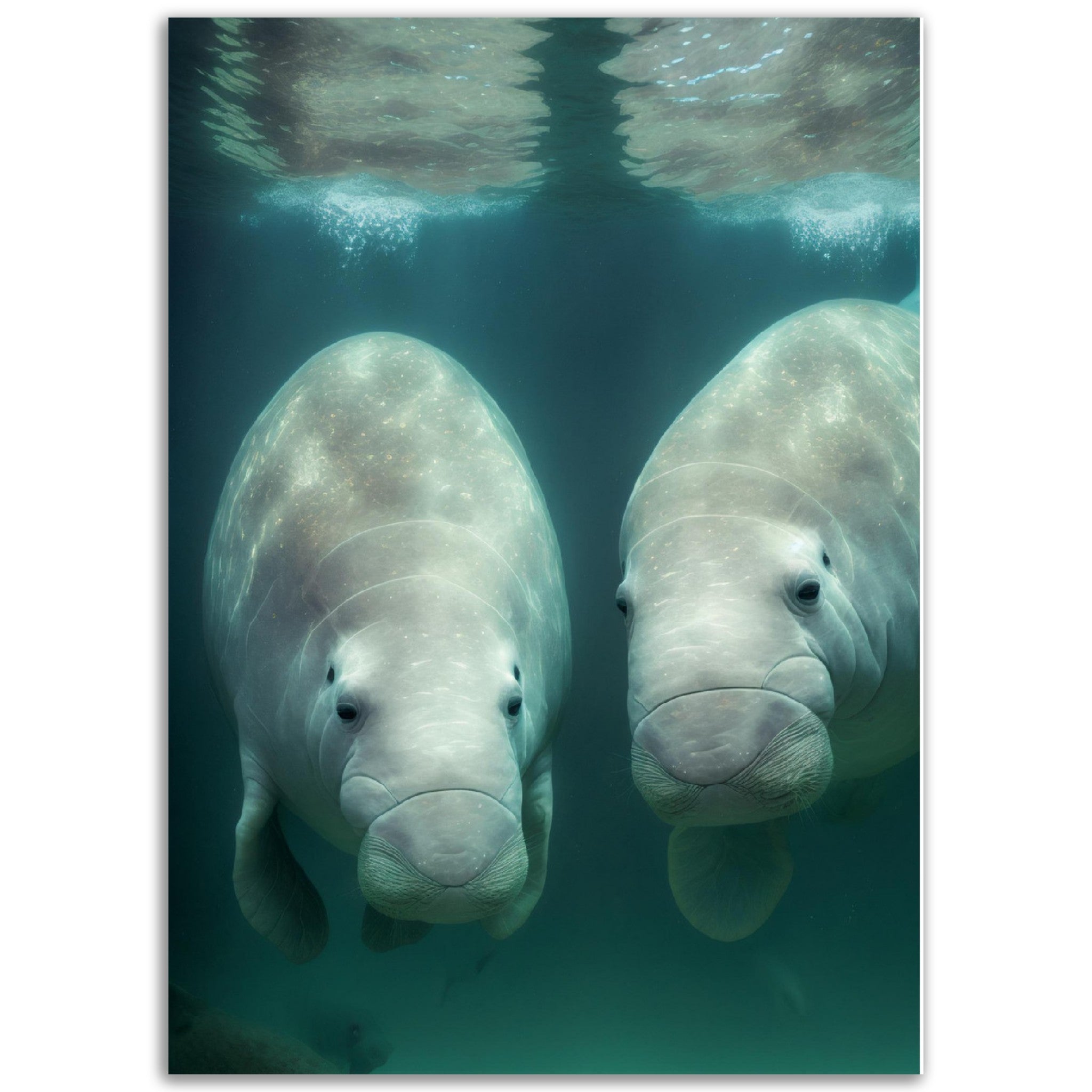 Two Swimming Dugong - immersiarts