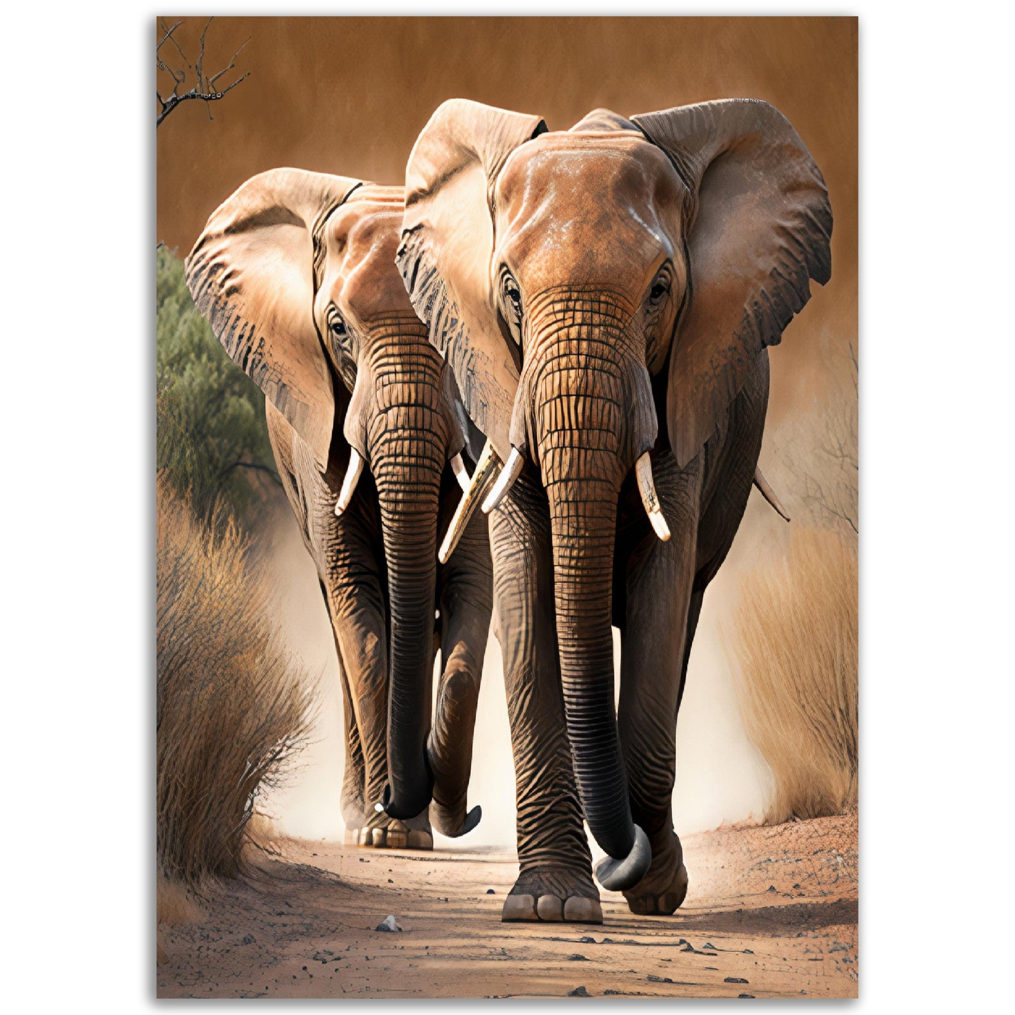 Two African Bush Elephants - immersiarts